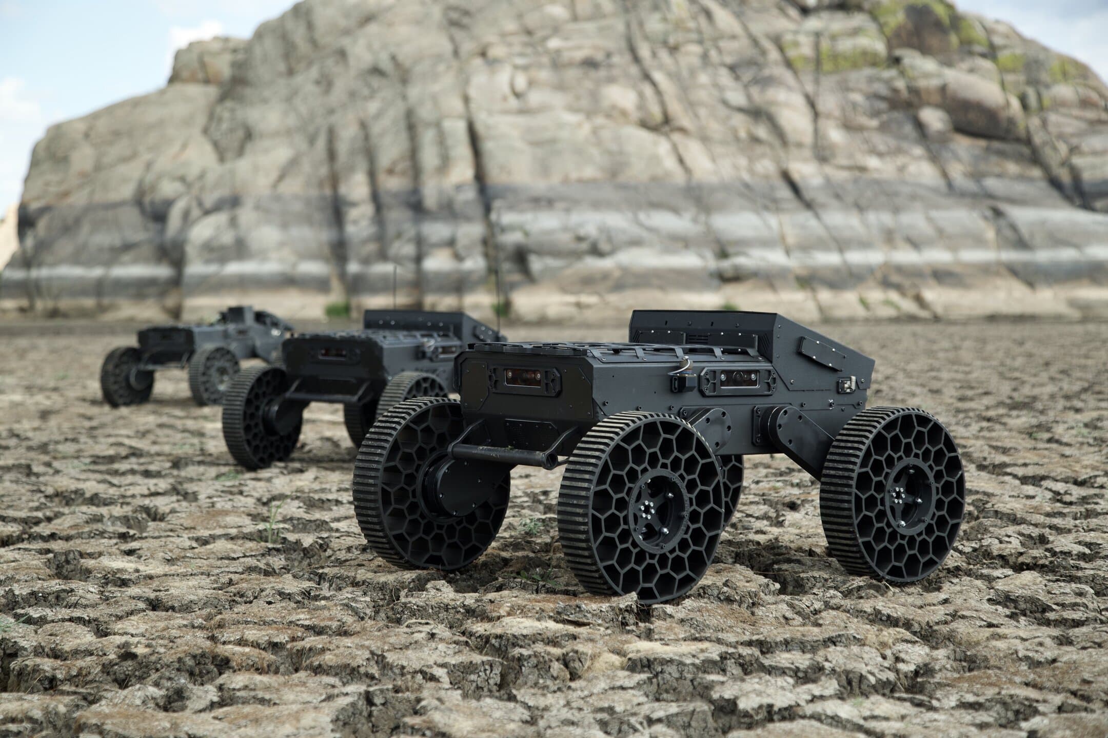 FireAnt UGV on a desert test range